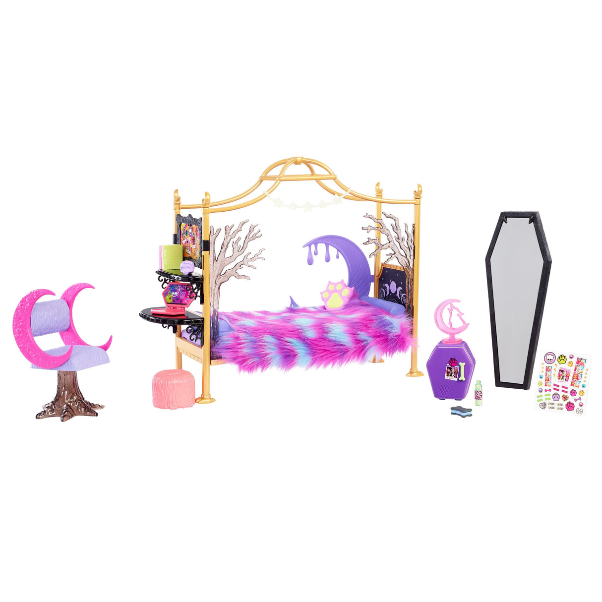 Dormitorio De Mattel Monster High Clawdeen Wolf, Telón De Fondo