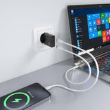 Aisens Cargador Gan Ultra Delgado 30w, 2xusb-C Pd3.0 Qc4.0, Negro