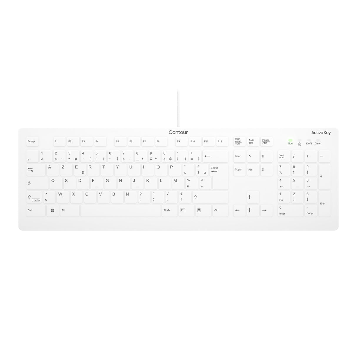 EAN 7061117806469 - Contour Design Active Key AK-C8112 teclado Médico USB AZERTY Francés Blanco imagen 1