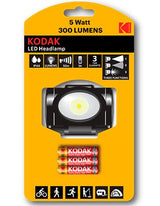 Kodak Headlamp 300 Negro, Rojo Linterna Con Cinta Para Cabeza Led
