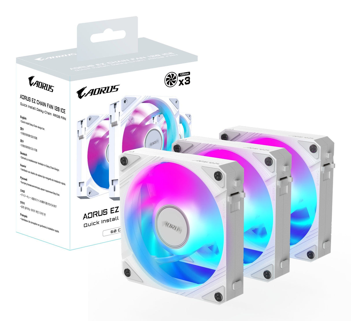 Case Acc Gbt Fan Aorus Ez Chain Fan 120 Ice (3p)