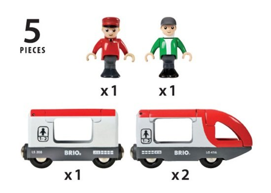 Brio World World Red Travel Train, Red/Weiss Play Vehicle 33505