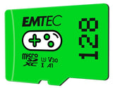Tarjeta Emtec Microsd 128gb Sdxc Cl.10 Uhs1 U3 V30 A1 Gaming Ecmsdm128gxcu3g