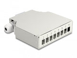 Lwl Verteilerbox Für Hutschiene 8 Port Grau