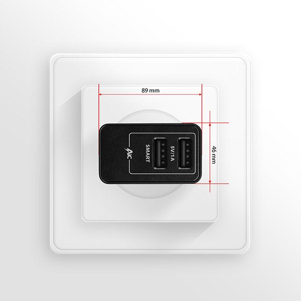 Axagon Acu-Ds16, Cargador De Red Smart, 2x Salidas Usb 5v / 2.2a + 5v / 1a, 16w