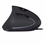 Perixx Perimice-513 L, Ratón Ergonómico, Para Zurdos, Vertical, Negro