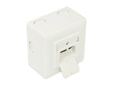 Netzwerkdose Cat. 6, 2xrj45, Geschirmt, Universal Inkl. Aufputzgehäuse, Designfähig, Vertikale Cablezuführung, Perlweiss Ral1013, Good Connections®