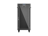 Lanberg Rack Cabinet 19" Free-Standing 24u 600x600 Flat Pack With Glass Door Lcd Negro V2