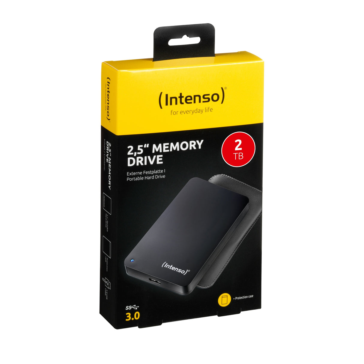 Disco Externo Hdd Intenso 2 Tb 2.5" Usb 3.0 Negro + Funda Protectora