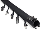 Startech Manga De 1m De Neopreno Con Cremallera Para Gestión De Cableado - Con 3cm De Diámetro Negro