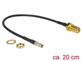 EAN 4043619899128 - DeLOCK 89912 cable coaxial RG-174 0,2 m TS-9 SMA Negro imagen 1