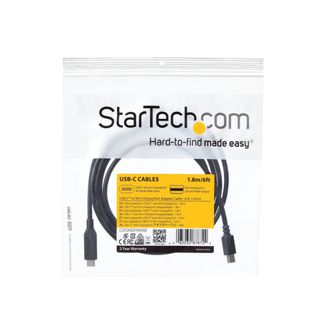 EAN 0065030878722 - StarTech.com CDP2MDPMM6B adaptador de cable de vídeo USB Tipo C Negro imagen 7