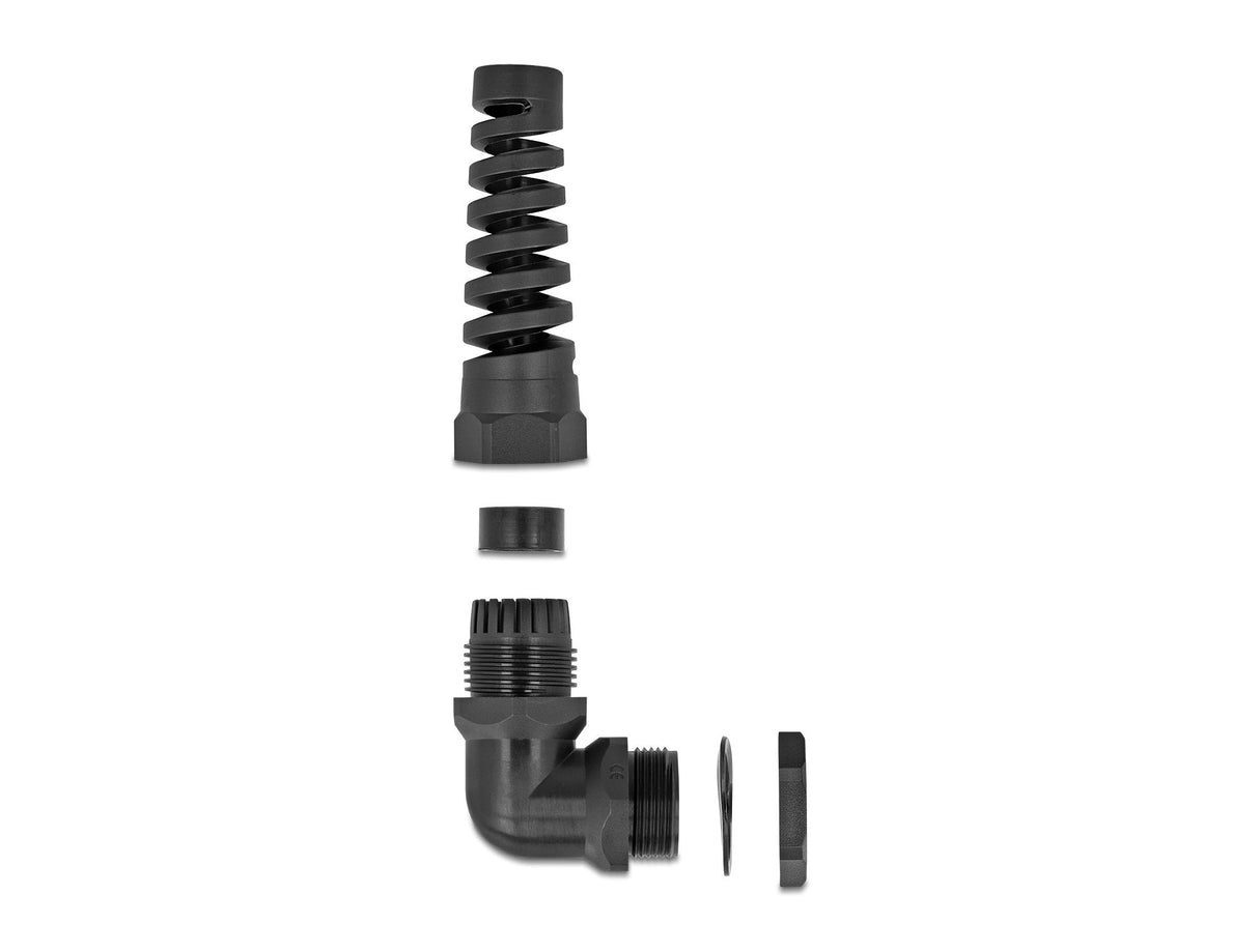 Delock 60583 Prensaestopas Con Alivio De Tensión Ángulo De 90 ° Pg11 Negro