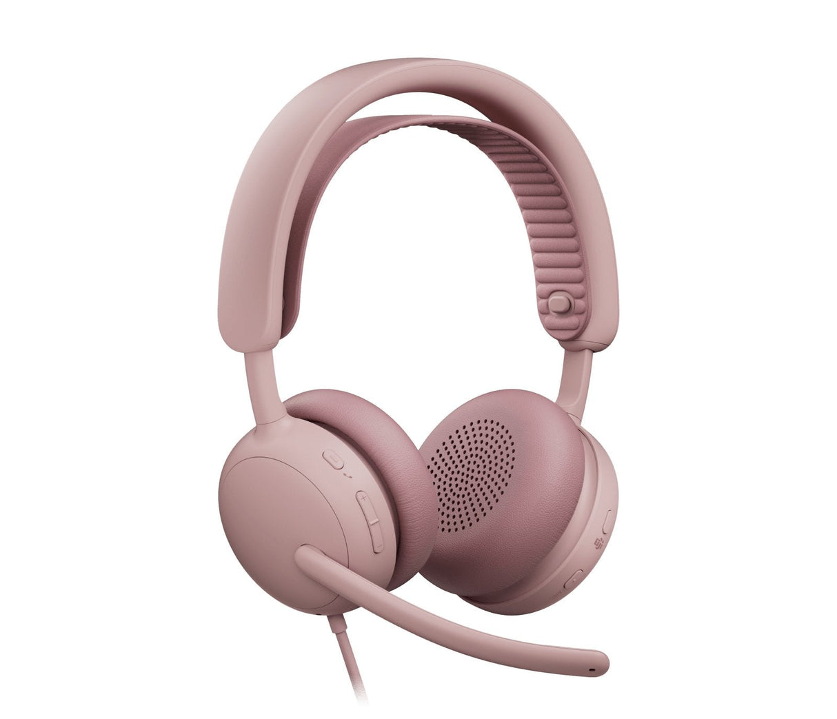 Auricular  Logitech Zone Wired 2 For Business Cableado Cancelación De Sonido Activo Rosa Certificado Para Equipos De Microsoft