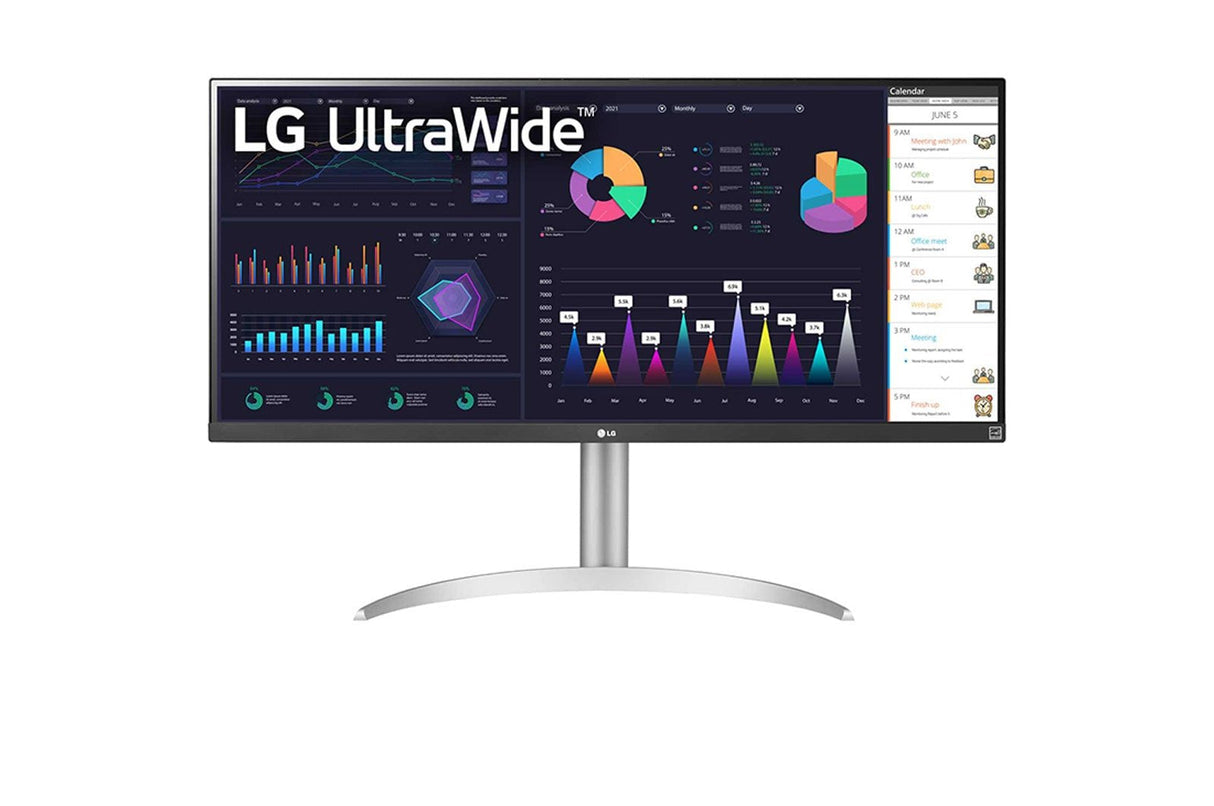 Lg 34wq650-W Pantalla Para Pc 86,4 Cm (34") 2560 X 1080 Pixeles 4k Ultra Hd Lcd Plata, Blanco