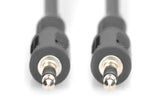Cable Stereo Conector 3.5mm <=> Conector 3.5mm  2.50m M/M Negro