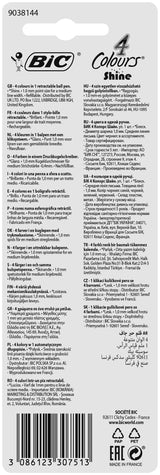 Bic 4 Colours Shine Boligrafo De Bola Retractil