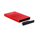 Tooq Carcasa Externa Hdd/Sdd 2.5" Hasta 9,5mm Sata Usb 3.0 - Rojo