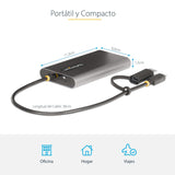 Startech Adaptador Usb-C A Hdmi Doble - Usb Tipo C A 2 Monitores Hdmi - 4k 60hz Pd De 100w 30cm