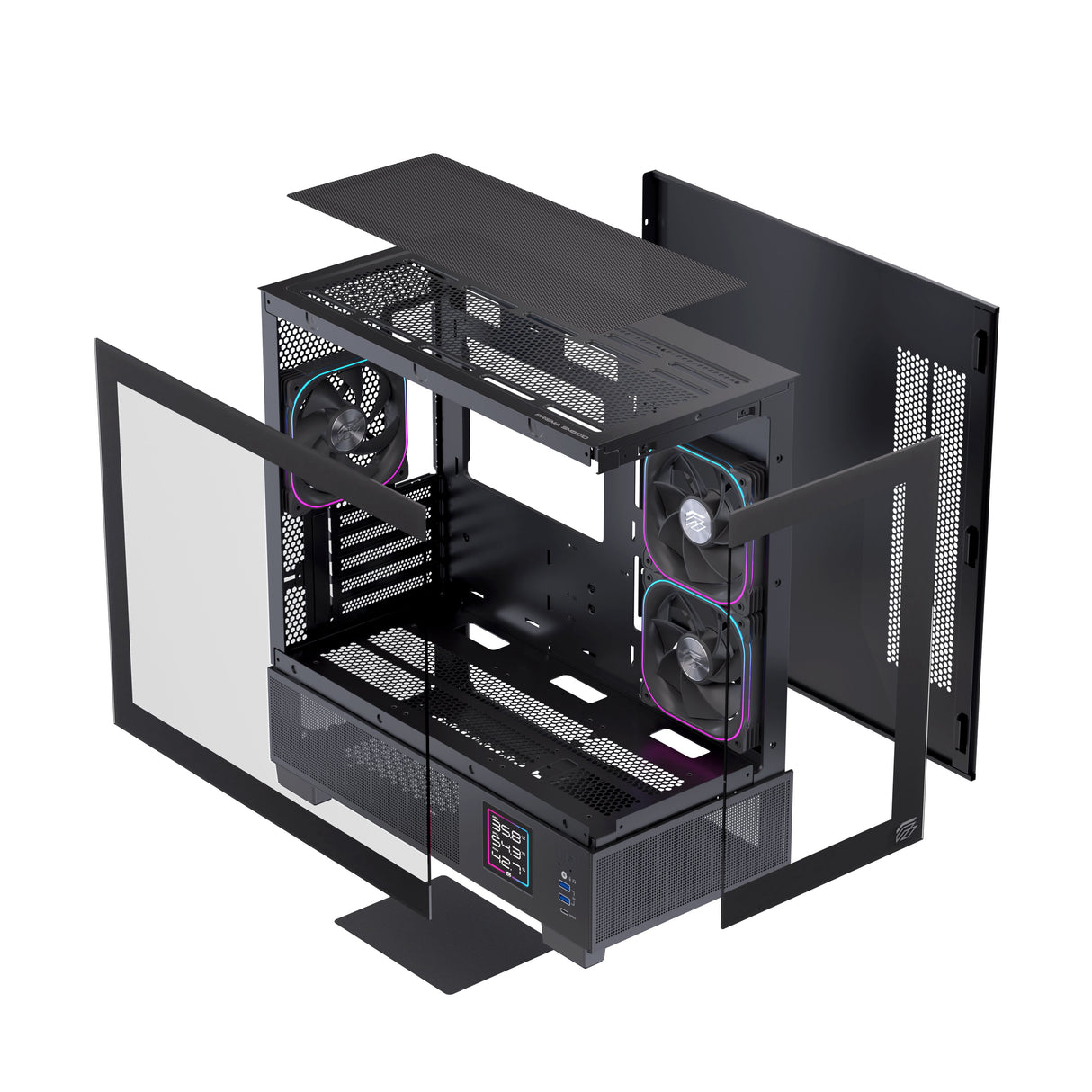 EAN 6977277360011 - Einarex EXCS-SM-51DR-B carcasa de ordenador Micro Torre Negro imagen 17