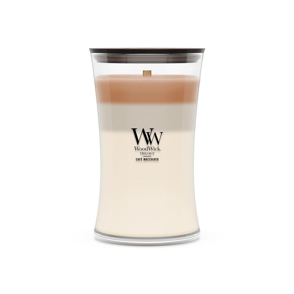 Woodwick Café Macchiato Vela Cilindro Blanco, Marrón 1 Pieza(S)