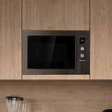 Cecotec Grandheat 2550 Built-In Steel Microondas Encastrable Con Grill 25l 1320w - Temporizador Hasta 60min - 8 Funciones Preconfiguradas