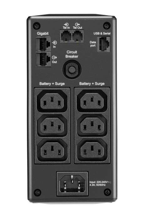 EAN 0731304346937 - APC BR650MI sistema de alimentación ininterrumpida (UPS) Línea interactiva 0,65 kVA 390 W 6 salidas AC imagen 3