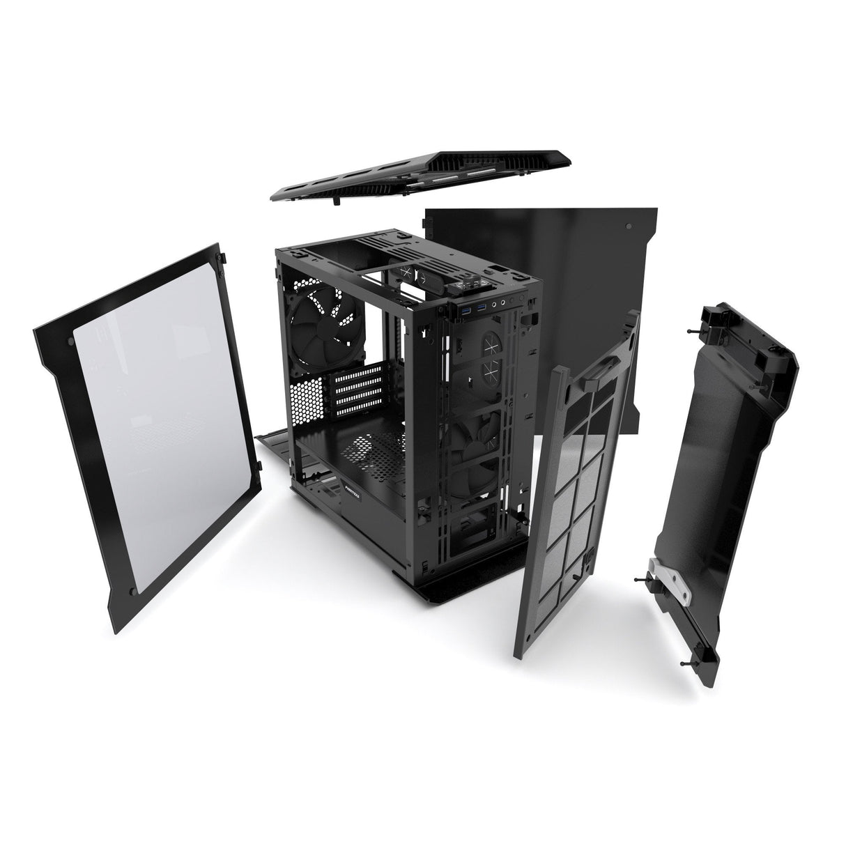 Caja Tour Micro Atx Phanteks Enthoo Evolv  Con Paneles De Cristal (Negro)