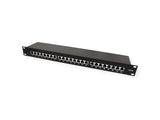 Kat.6a Class Ea 19-Patchpanel 24 P Apantallado Negro