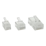 Conector Modular Inline 8p8c Rj45 Para Crimpar A Cable Plano Isdn 100 Uds