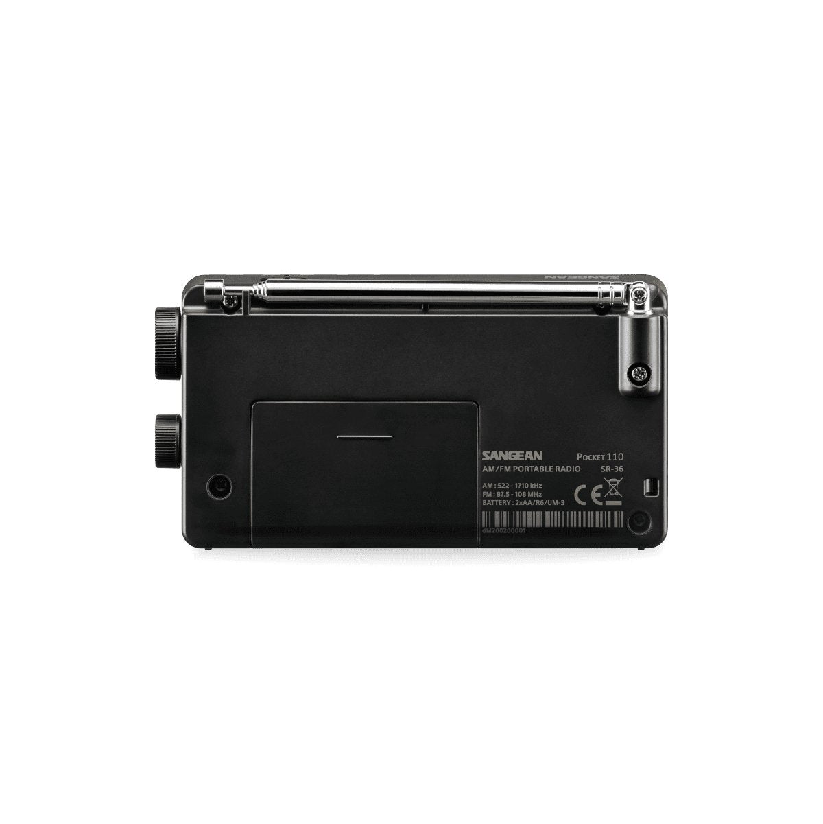Sangean Sr-36 Negro Radio Fm/Am Altavoz Integrado Antena Telescópica Salida Auriculares