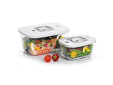 Pack De 2 Recipientes De Cristal Laica Vt33060 Con Funcion Al Vacio Capacidad 0.5 1.5l