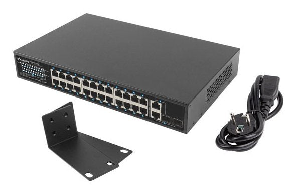 EAN 5901969440300 - Lanberg RSFE-24P-2C-250 switch No administrado Gigabit Ethernet (10/100/1000) Energía sobre Ethernet (PoE imagen 3