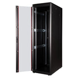 Roline 19-Zoll Netzwerkschrank Pro 42 He, 600x1000 Bxt Glastr Schwarz