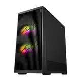 Caja Atx Fsp M330 Cristal Templado Frontal Mesh 4 Ventiladores Disipador Max 185mm Gpu Max 400mm Neg