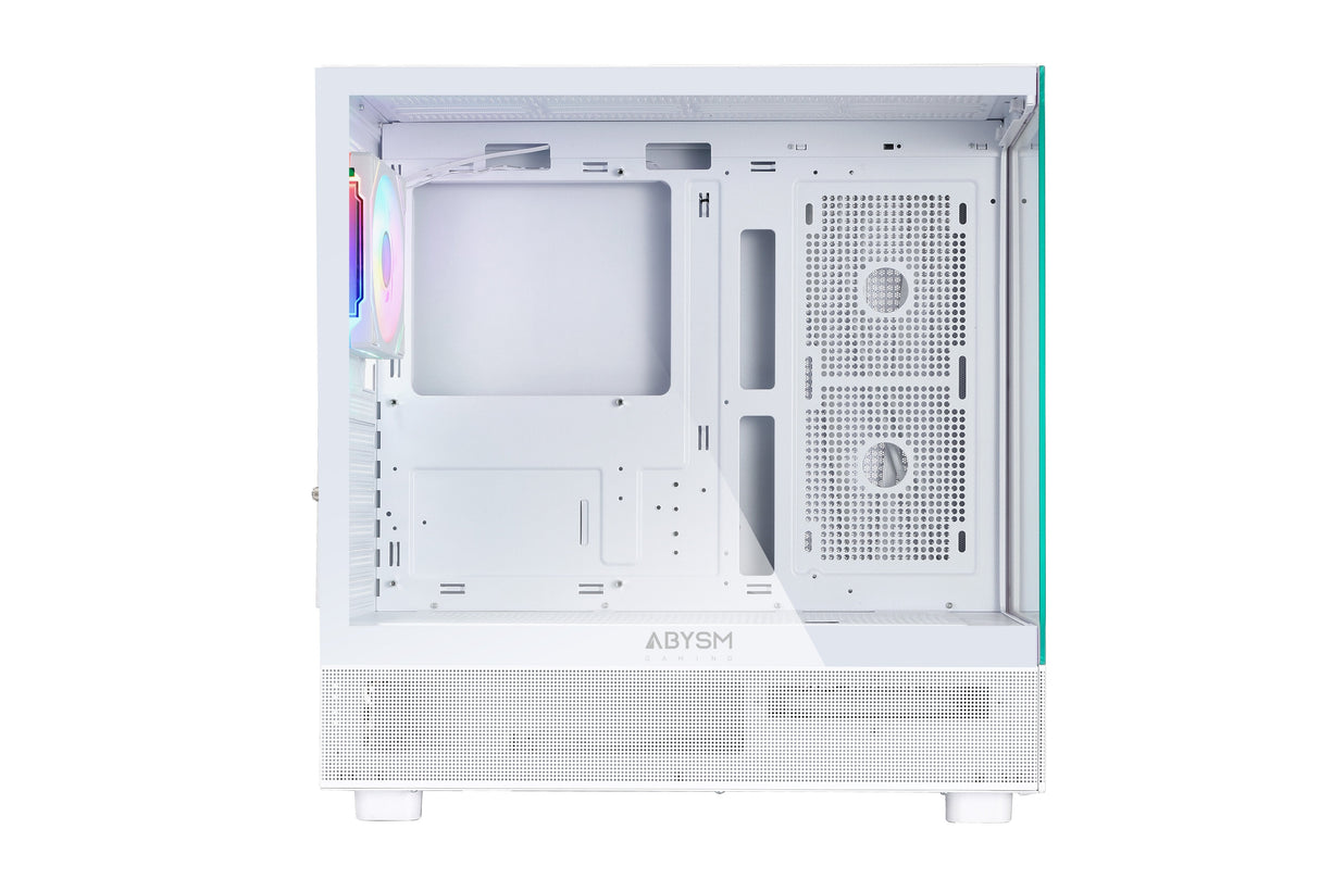 Caja Pc Abysm Danube Sava H400 White  Atx, Itx, Micro Atx - Lateral Y Frontal Cristal Templado - 3.5" Y 2.5" - Usb-A,