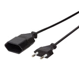 Logilink Cable Alimentacion 2xcee 7/16  1m  M/H Alargo Negro Cp122