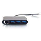 C2g Usb C Hub With Ethernet 3-Port Usb Hub Hub 3 X Superspeed Usb 3.0 + 1 X Usb-C + 1 X 1000base-T Sobremesa