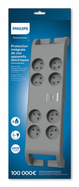 Philips Multiplug Sp 8-Socket 2m Grey