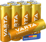 Varta Batería Longlife Mignon, Aa, Lr06, 1.5v Blister*8