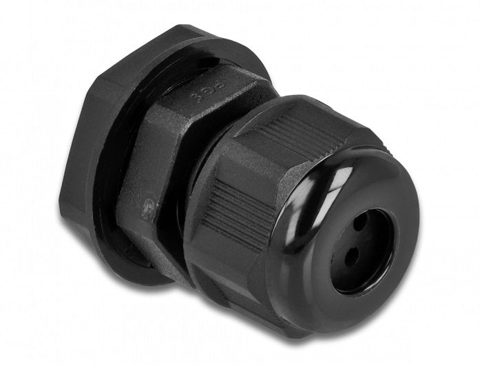 Delock Prensaestopa Para Cable Pg9 Para Cable Redondo Con Cuatro Entradas De Cable Negro