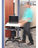 Ergotron Workfit-C Steh-Sitz-Arbeitsplatz Ein Lcd Ld Hd Fahrwagen Bis 61cm 24zoll Display 11,3kg.Anhebung Bis 63cm Vesa 75x75 100x