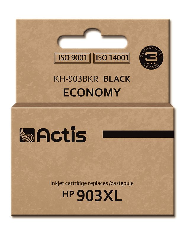 Tinta Actis Kh-903bkr (Reemplazo De Hp 903xl T6m15ae - Estándar - 30 Ml - Negra) - Chip Nuevo