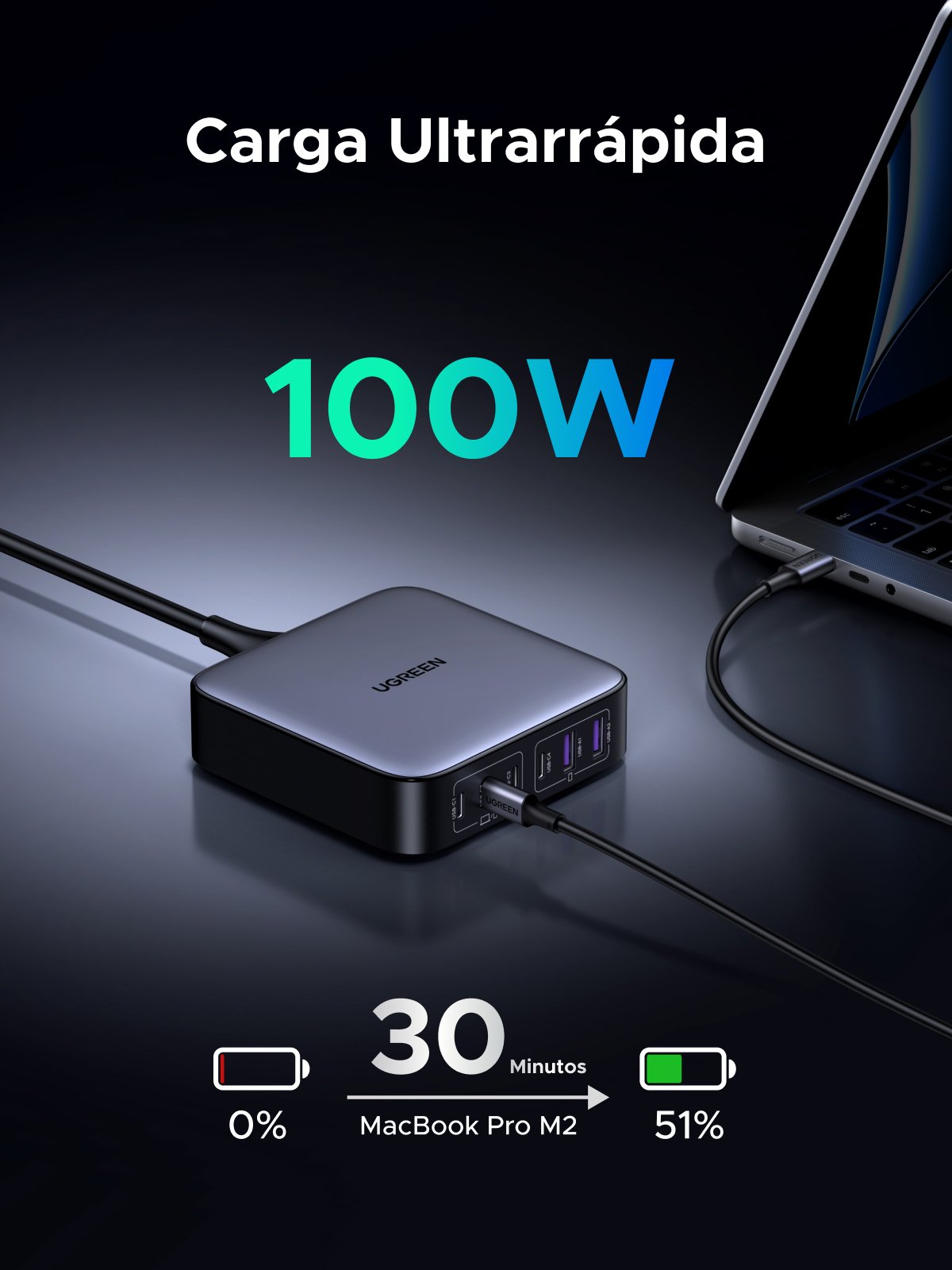 Ugreen 2usb-A+4usb-C 200w Desktop Fast Charger