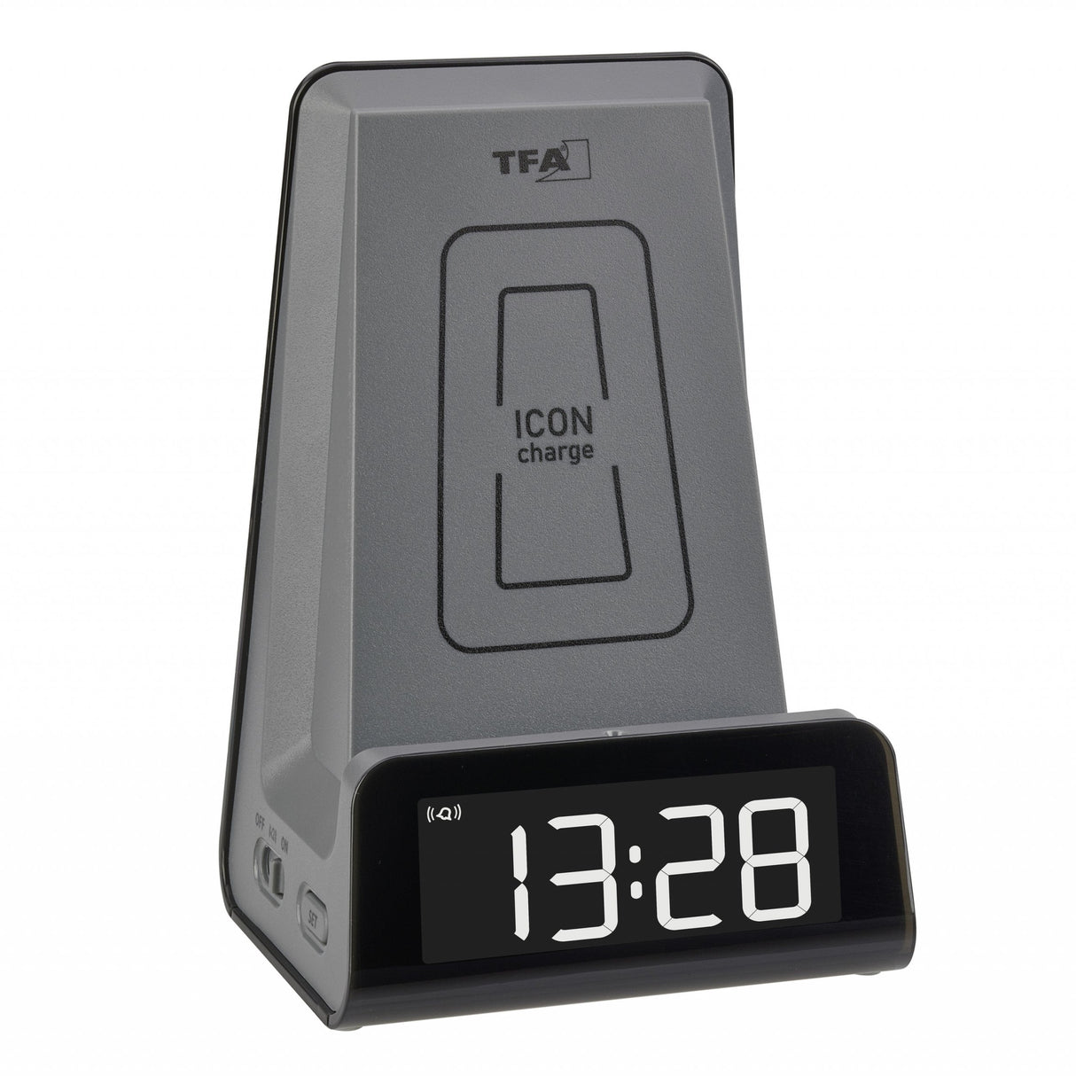 Reloj Despertador Digital Tfa Con Estación De Carga Por Inducción Iconcharge