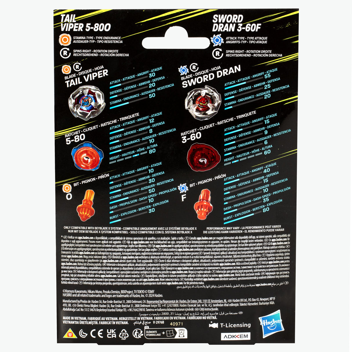 EAN 5010996259295 - Beyblade X Tail Viper 5-80O & Sword Dran 3-60F Batalla de trompos imagen 3