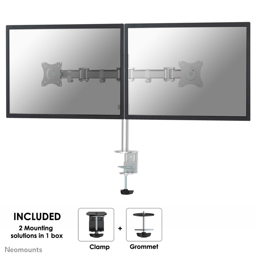 EAN 8717371445256 - Neomounts NM-D135DSILVER soporte para monitor 68,6 cm (27") Escritorio Plata imagen 1