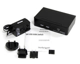 Kvm Startech 2 Puertos Dvi Dualhead Audio Usb 2.0