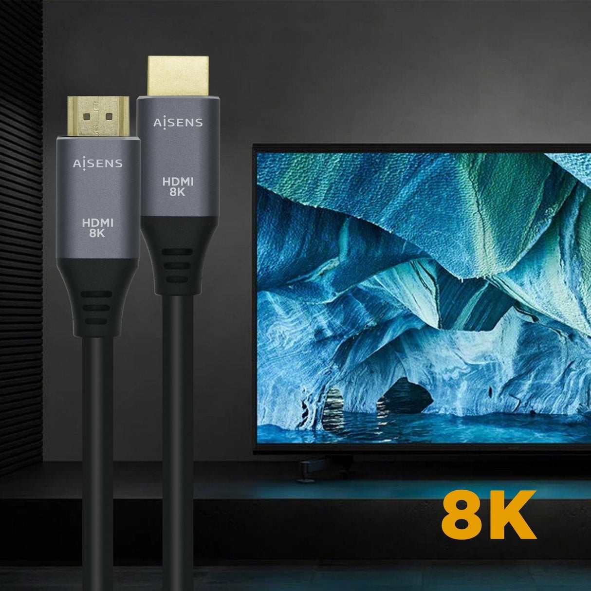 Aisens Cable Hdmi V2.1 Ultra Alta Velocidad 8k@60hz 48gbps - A/M-A/M - 1.50m - Negro