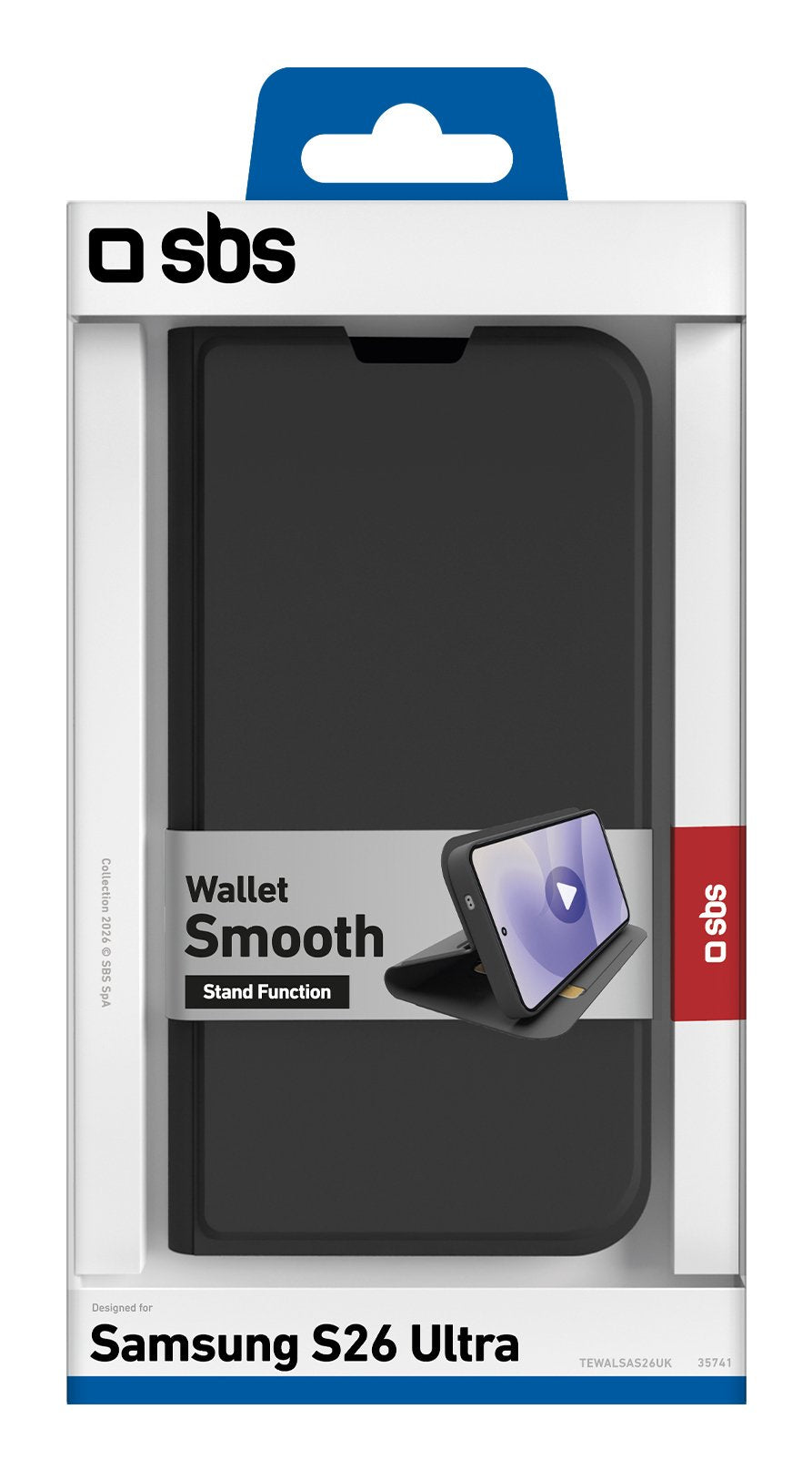 Sbs Wallet Stand Galaxy S26 Ultra Schwarz